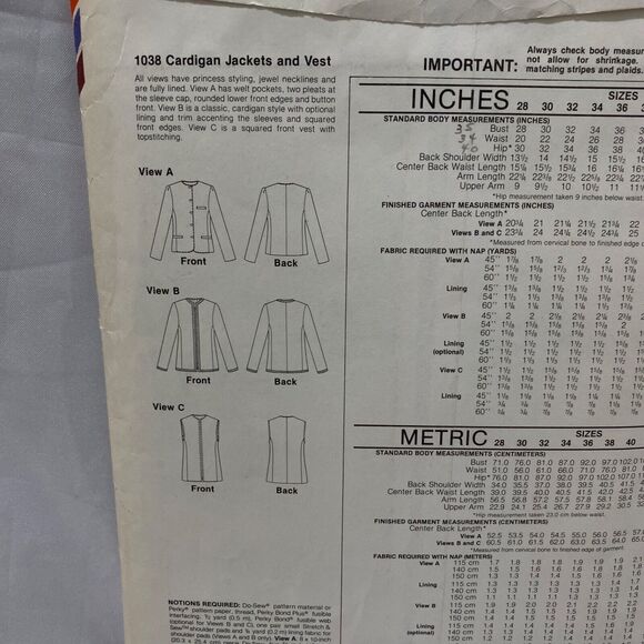 1982 Stretch and Sew Cardigan Jackets And Vests Design Patterns by Ann Person - Picture 6 of 9